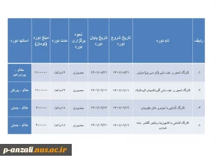 اطلاعیه دوره های آزاد و خاص 3